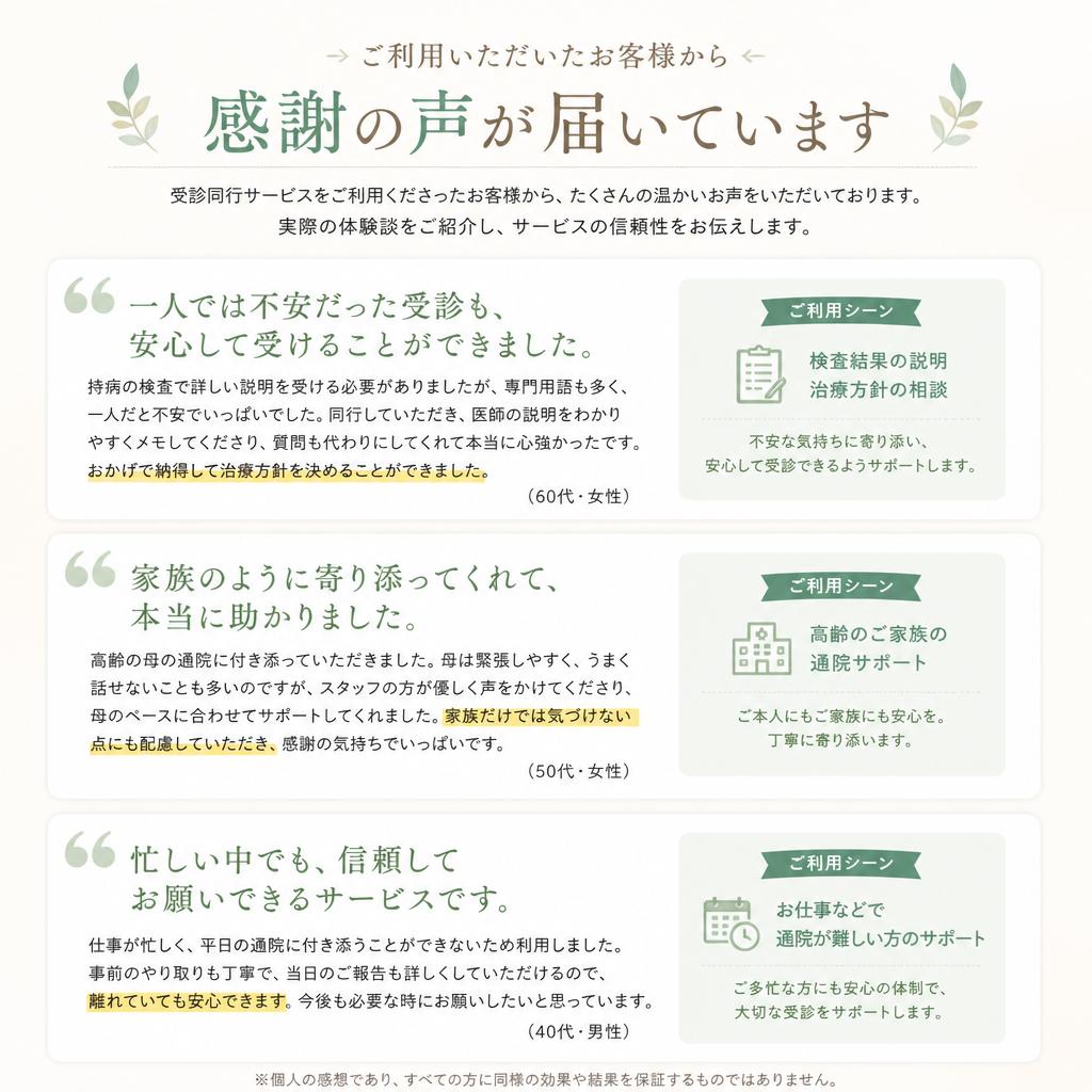 利用者様の声