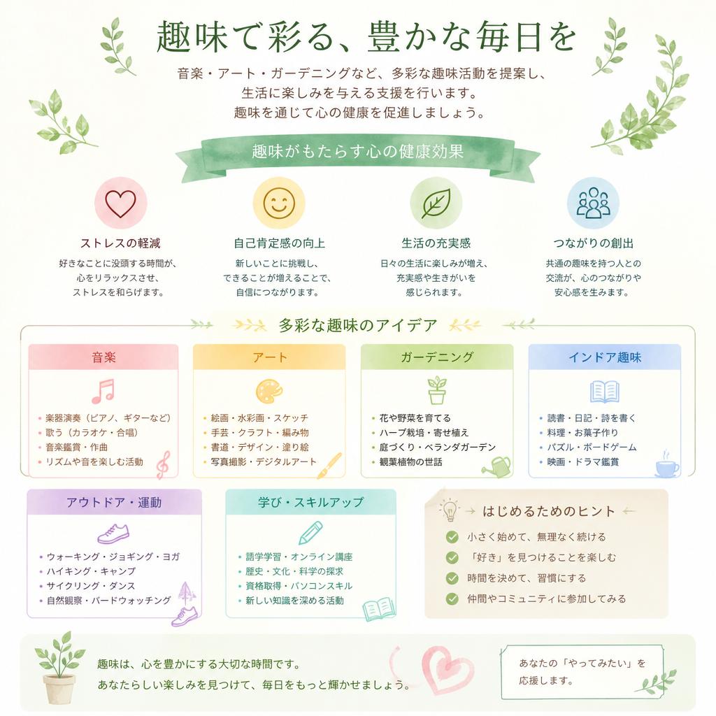 多彩な趣味活動の提案