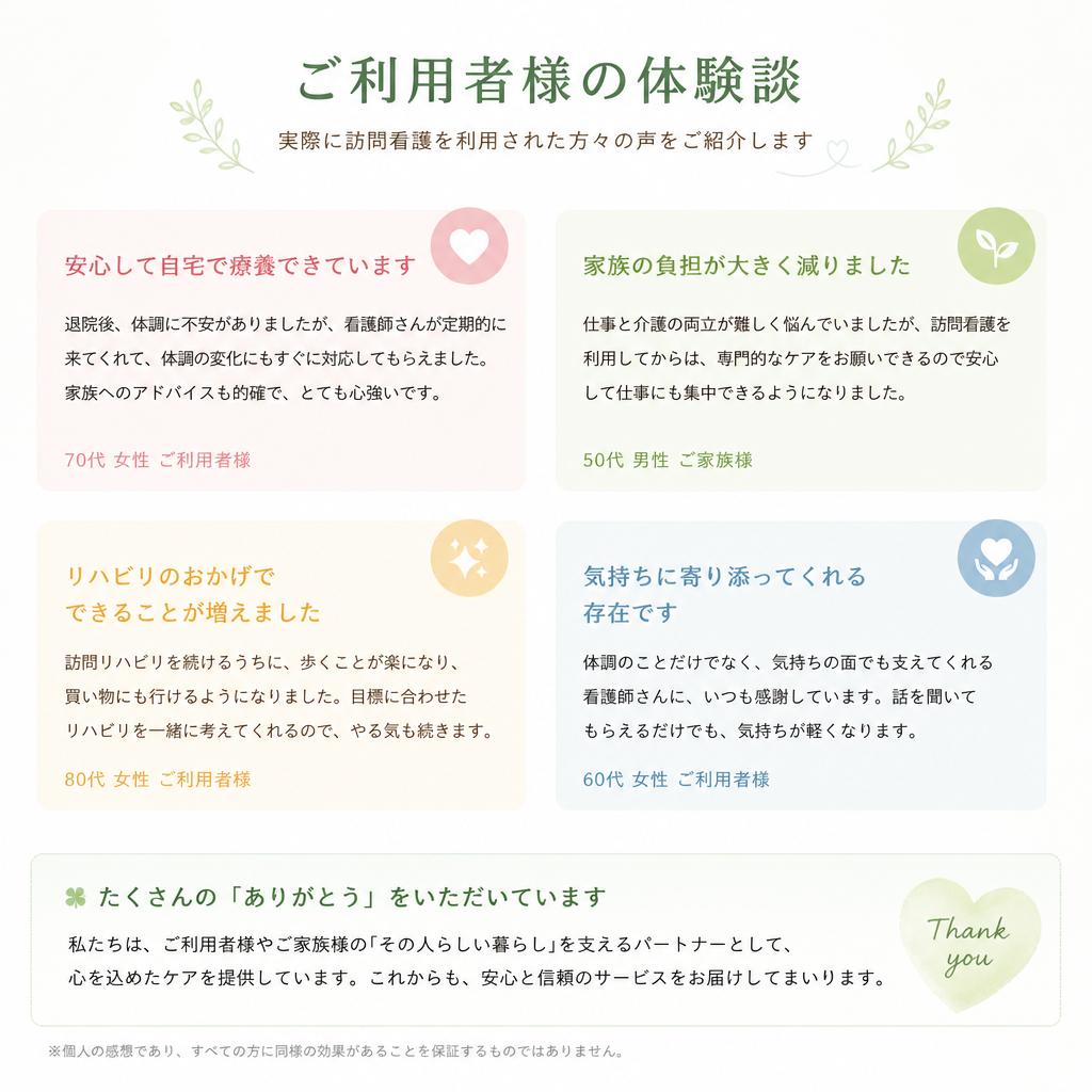 利用者様の声