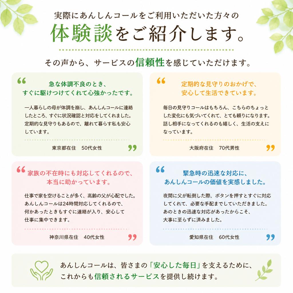 実際の利用者様の声